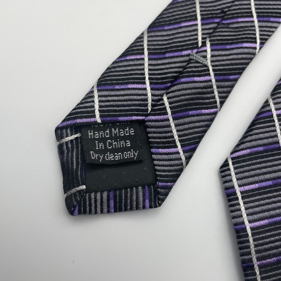 Pronto Uomo Mens Silk Plaid Necktie Hand Made In China Formal Dress Tie - Picture 4 of 5